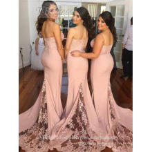 Wholesale Good Quality New Cheap Lace formal Beach pink wedding Bridesmaid Dresses Long LB43